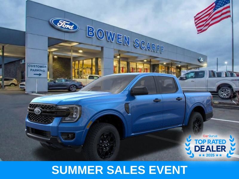Velocity Blue Metallic 2025 Ford Ranger Pickup Truck Four-Wheel Drive Automatic