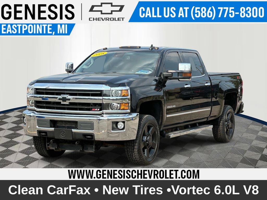 Black 2018 Chevrolet Silverado 2500HD Pickup Truck Four-Wheel Drive 6-Speed Automatic Overdrive