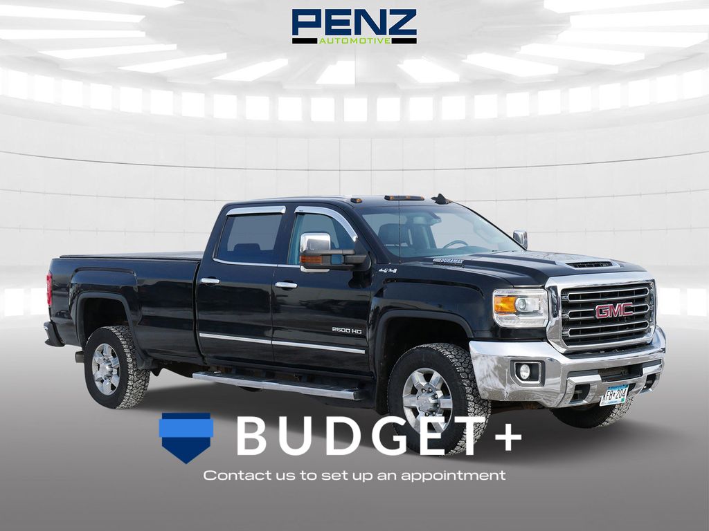 Onyx Black 2019 GMC Sierra 2500HD SLT Crew Cab 4WD Pickup Truck Four-Wheel Drive 6-Speed Automatic