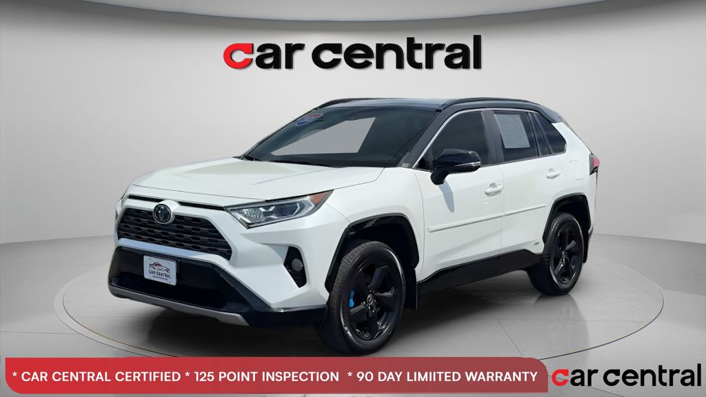 Midnight Black Metallic 2021 Toyota RAV4 Hybrid SUV / Crossover All-Wheel Drive Continuously Variable Transmission