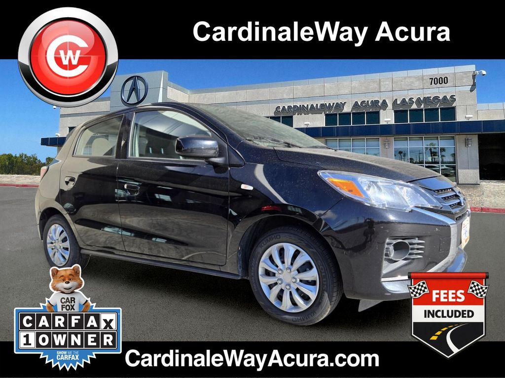 Jet Black Metallic 2024 Mitsubishi Mirage Hatchback Front-Wheel Drive Continuously Variable Transmission