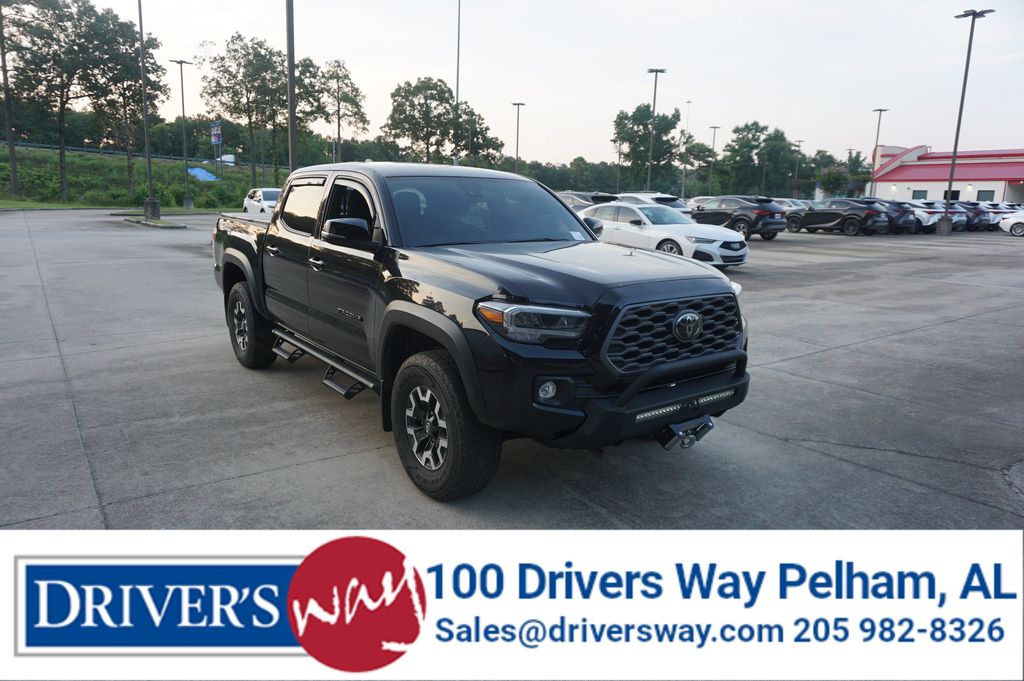 Midnight Black Metallic 2021 Toyota Tacoma Pickup Truck Four-Wheel Drive Automatic