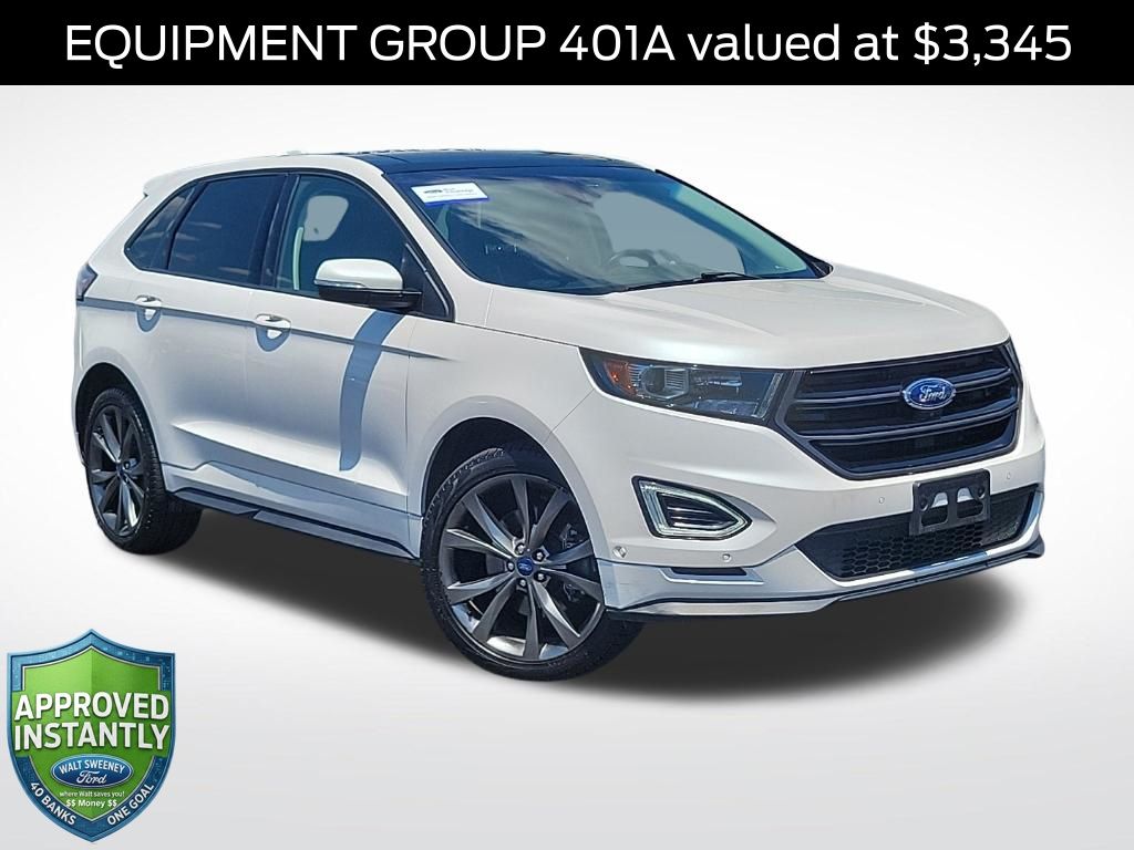 White Platinum Clearcoat Metallic 2017 Ford Edge SUV / Crossover All-Wheel Drive 6-Speed Automatic