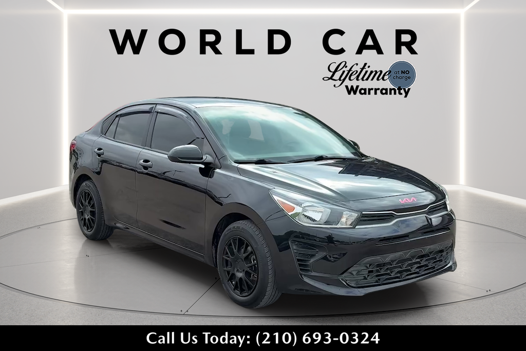 Aurora Black 2022 Kia Rio LX FWD Sedan Front-Wheel Drive Continuously Variable Transmission