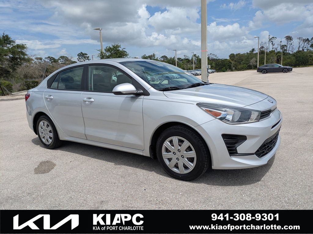 Silky Silver 2021 Kia Rio S FWD Sedan Front-Wheel Drive Continuously Variable Transmission