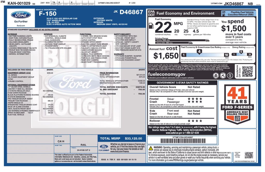 Certified Used 2018 White Ford XL image 2