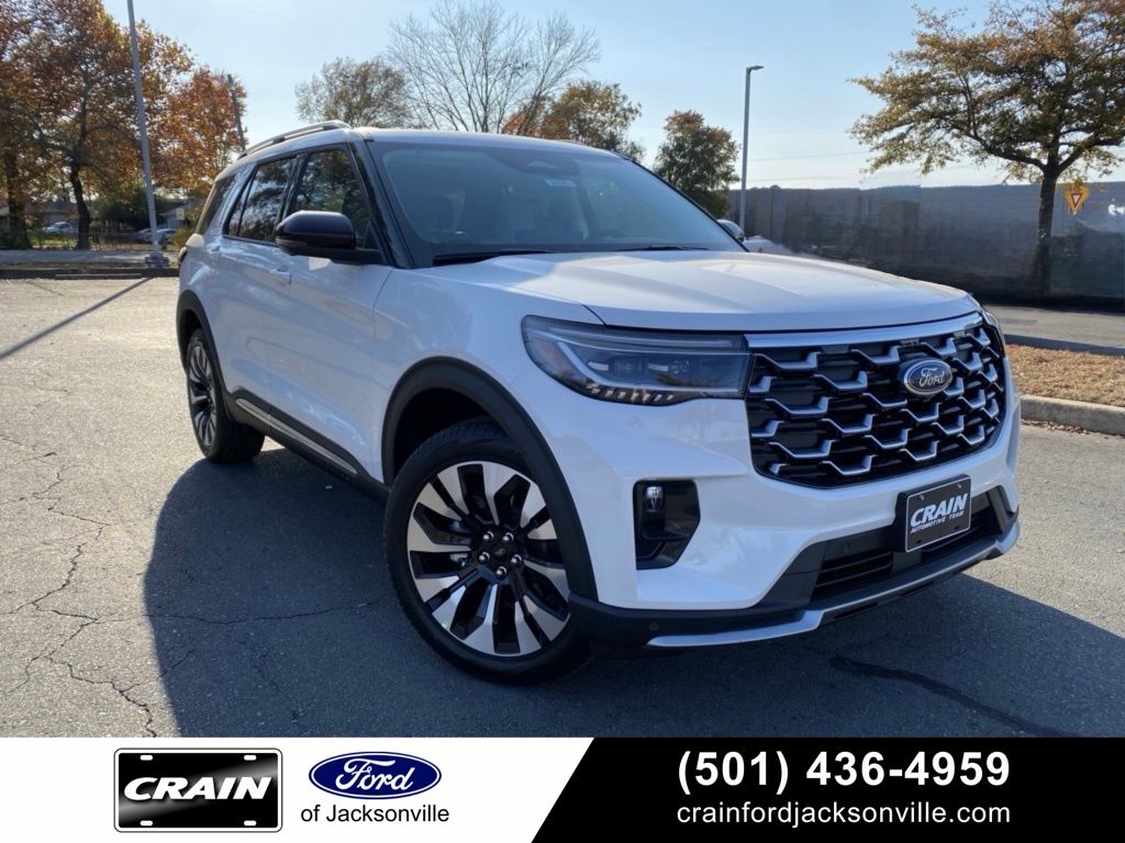 White Metallic 2026 Ford Explorer SUV / Crossover All-Wheel Drive Automatic