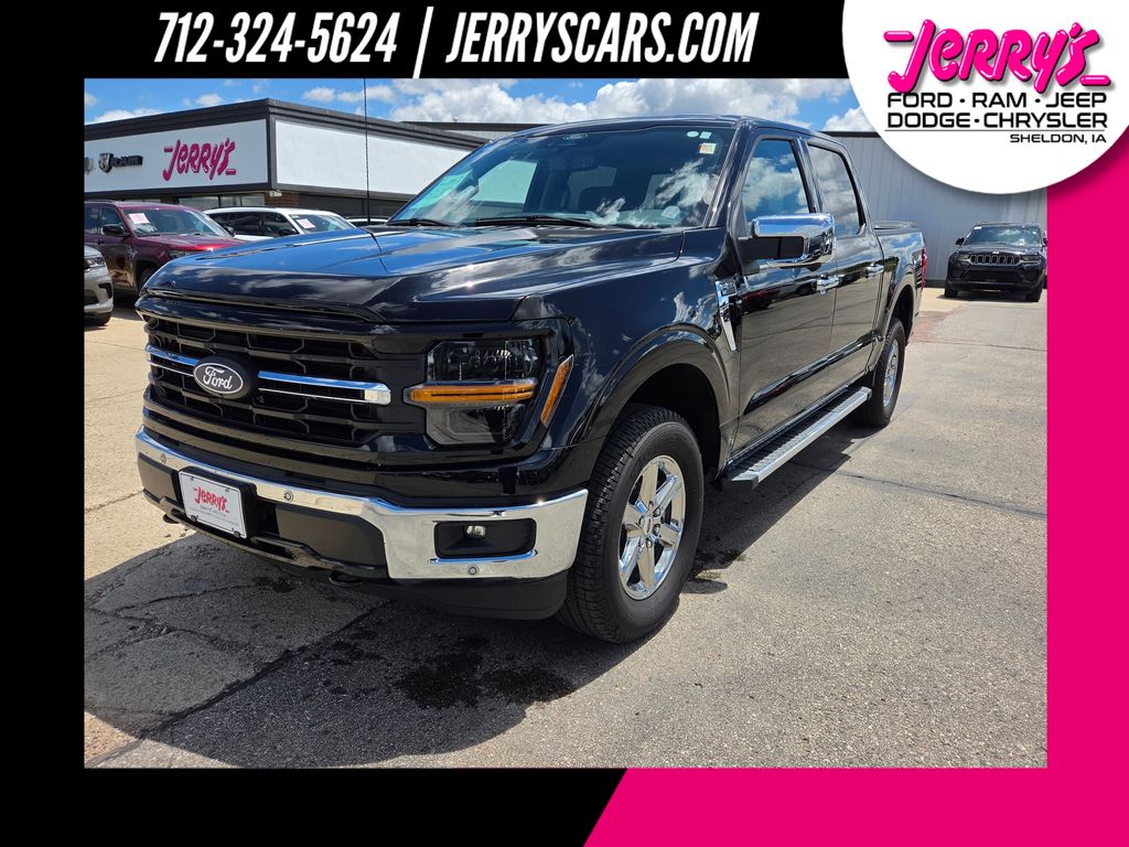 Black 2024 Ford F-150 Pickup Truck Four-Wheel Drive Automatic