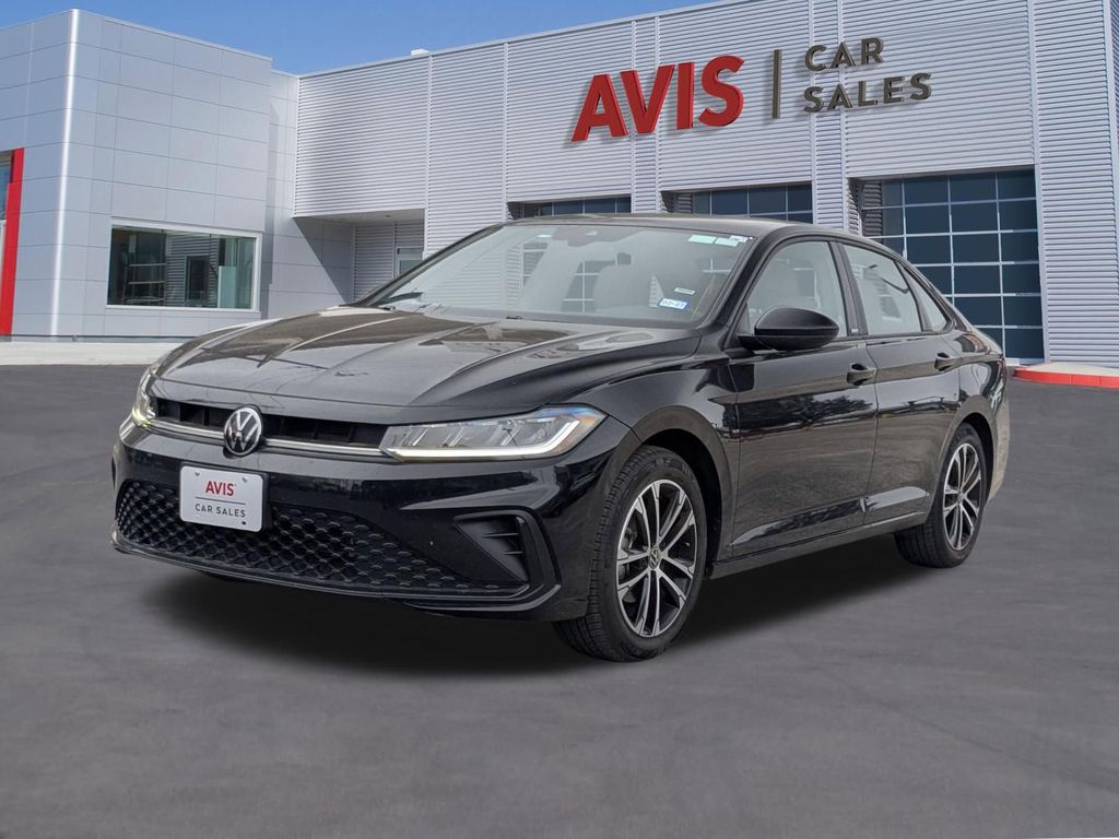 Black 2025 Volkswagen Jetta Sport FWD Sedan Front-Wheel Drive 8-Speed Automatic