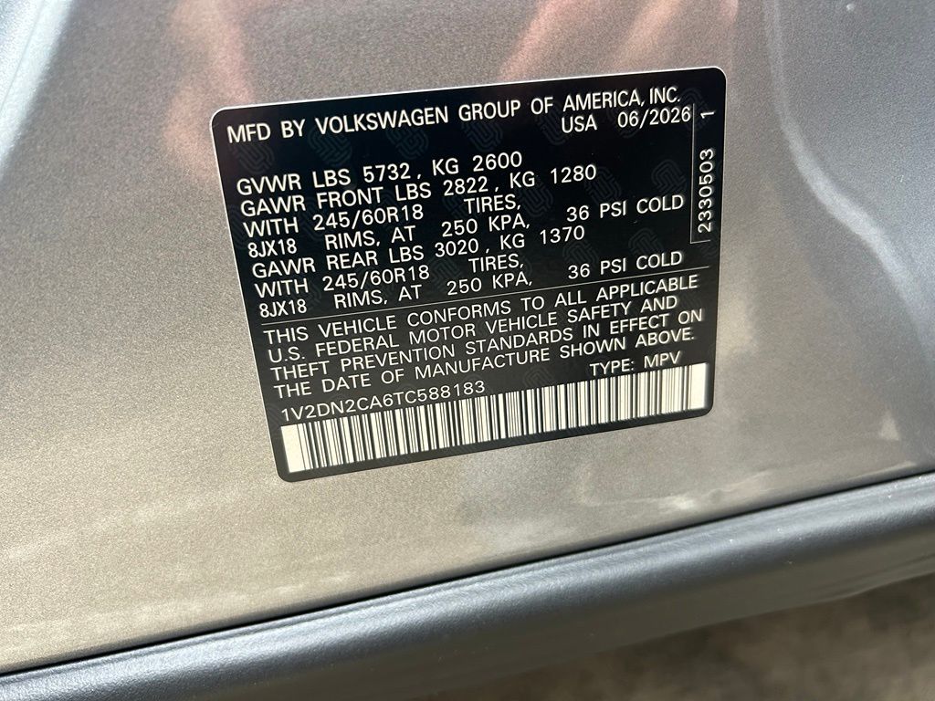 New 2026 Silver Mist Metallic Volkswagen 2.0T SE image 56