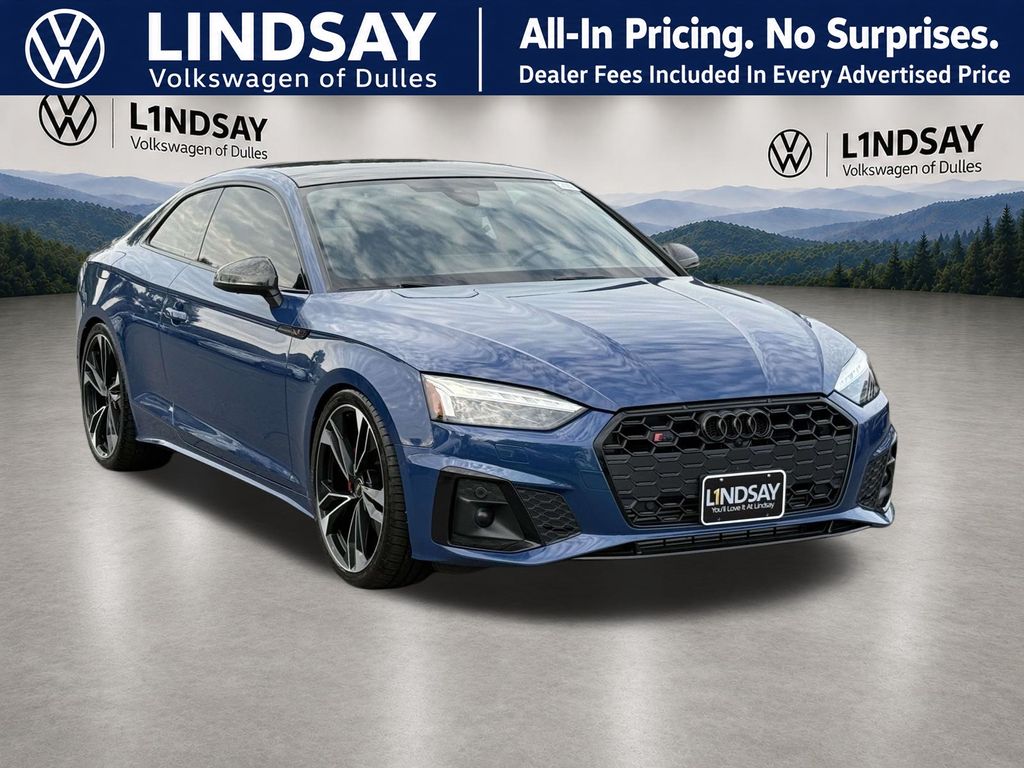 Navarra Blue Metallic 2022 Audi S5 Coupe All-Wheel Drive 8-Speed Automatic
