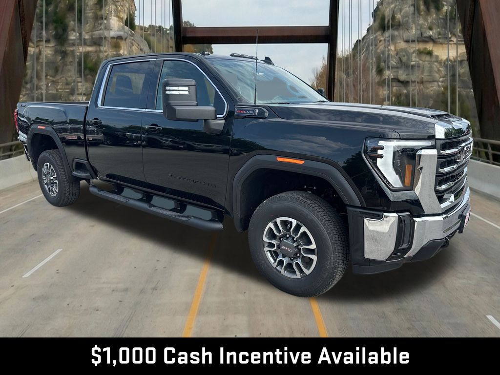 Onyx Black 2026 GMC Sierra 2500HD SLE Crew Cab 4WD Pickup Truck Four-Wheel Drive Automatic