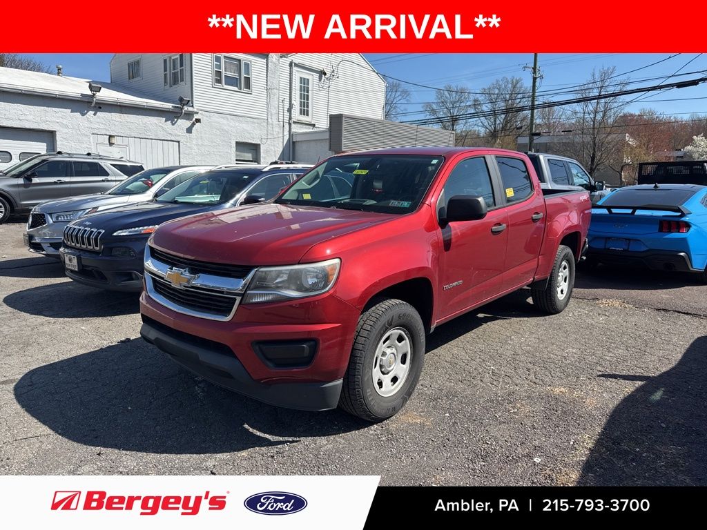 Red Rock Metallic 2015 Chevrolet Colorado Work Truck Crew Cab 4WD Pickup Truck Four-Wheel Drive 6-Speed Automatic