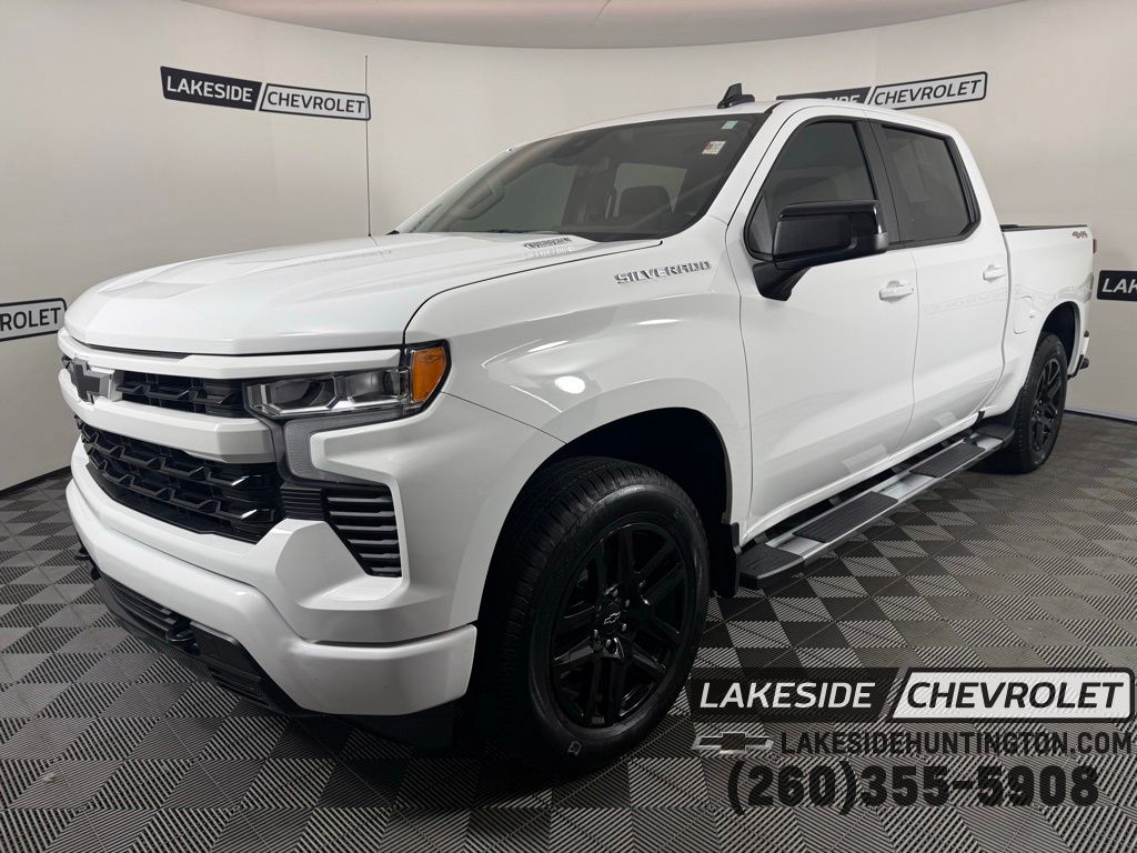 Summit White 2025 Chevrolet Silverado 1500 Pickup Truck Four-Wheel Drive 8-Speed Automatic
