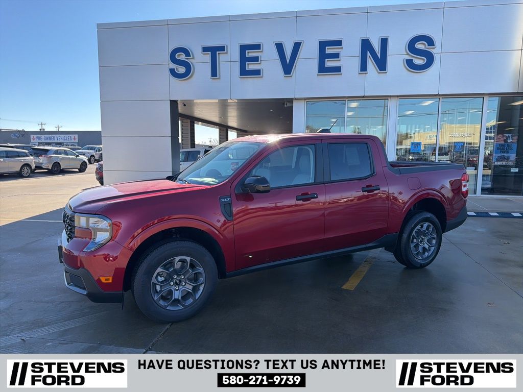Ruby Red Metallic Tinted Clearcoat 2026 Ford Maverick XLT SuperCrew FWD Pickup Truck Front-Wheel Drive Continuously Variable Transmission