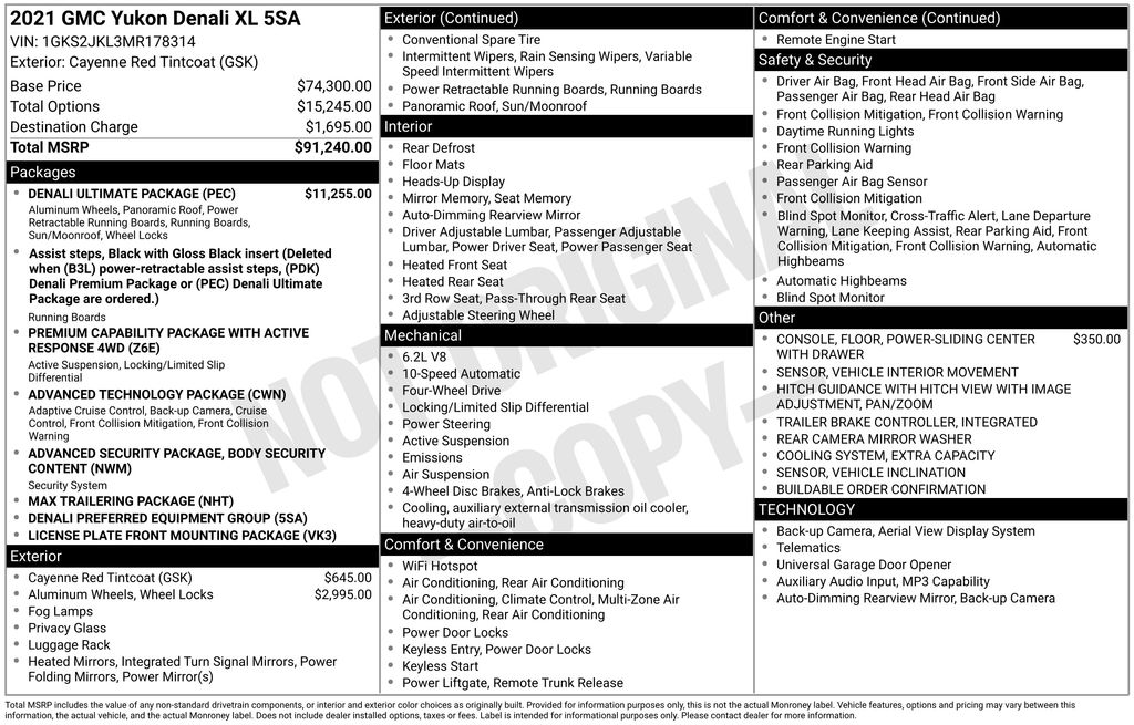 Used Car 2021 Gmc Yukon Xl  Denali For Sale Under $50,000 In Austin, Texas