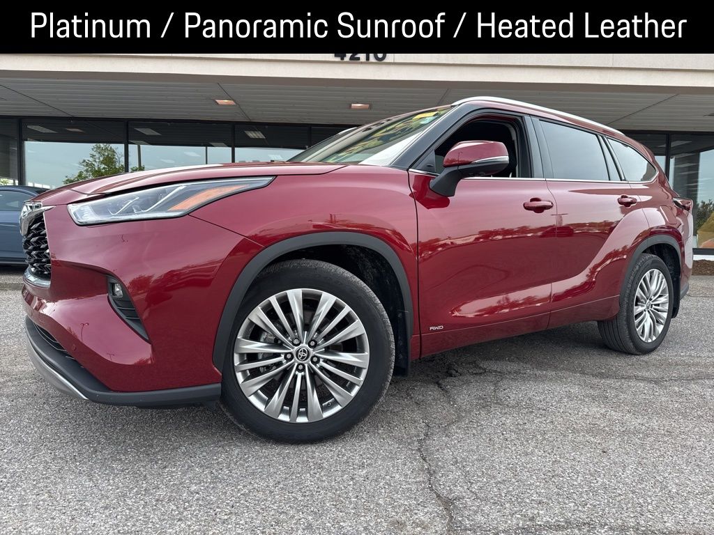 Red (Ruby Flare Pearl) 2025 Toyota Highlander Hybrid Platinum AWD SUV / Crossover All-Wheel Drive Continuously Variable Transmission