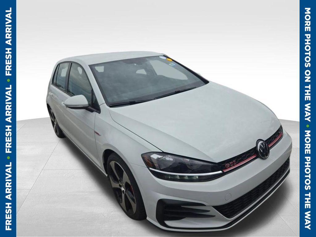 White 2019 Volkswagen Golf GTI 2.0T S 4-Door FWD Hatchback Front-Wheel Drive 7-Speed Dual Clutch