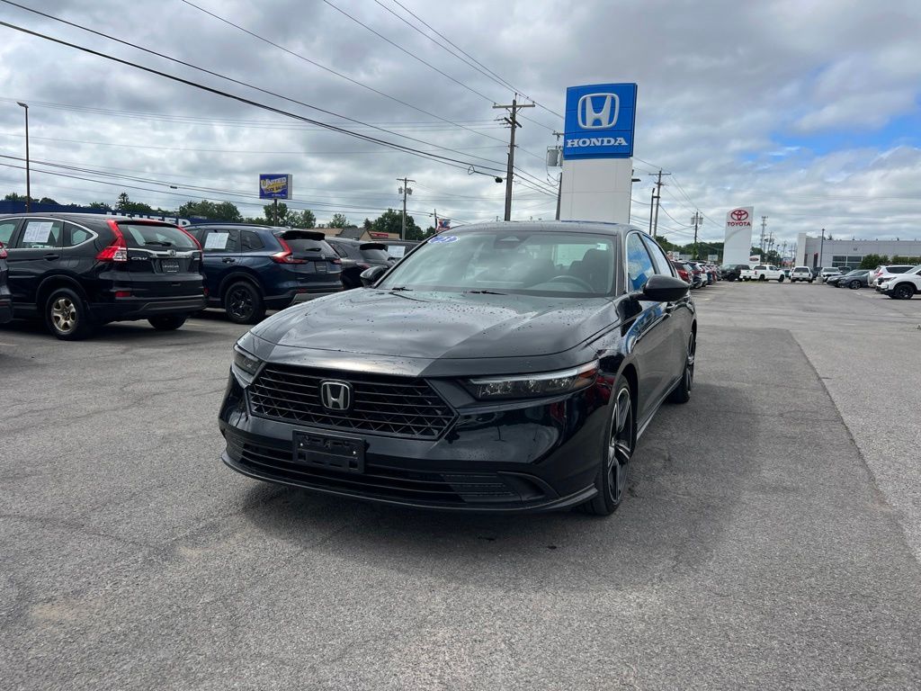 Crystal Black Pearl 2023 Honda Accord Hybrid Sedan Front-Wheel Drive Continuously Variable Transmission