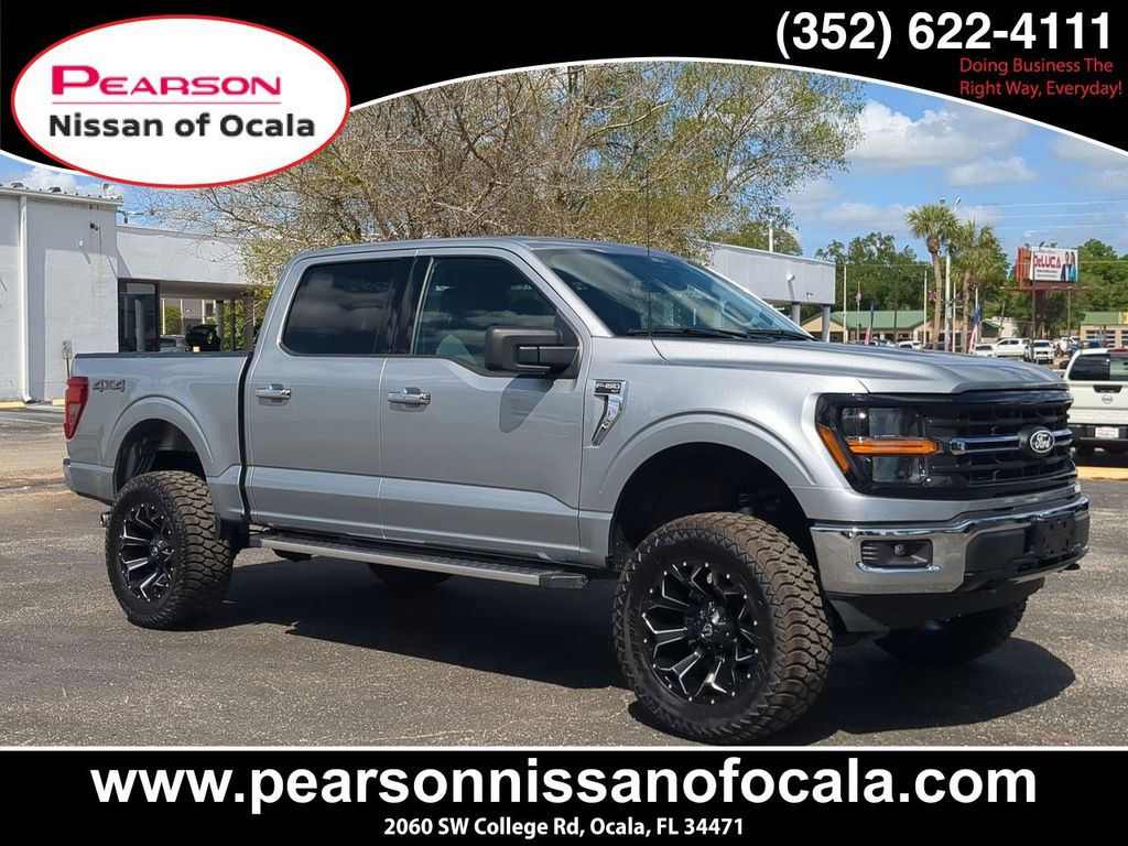 Silver 2025 Ford F-150 XLT SuperCrew 4WD Pickup Truck Four-Wheel Drive Automatic