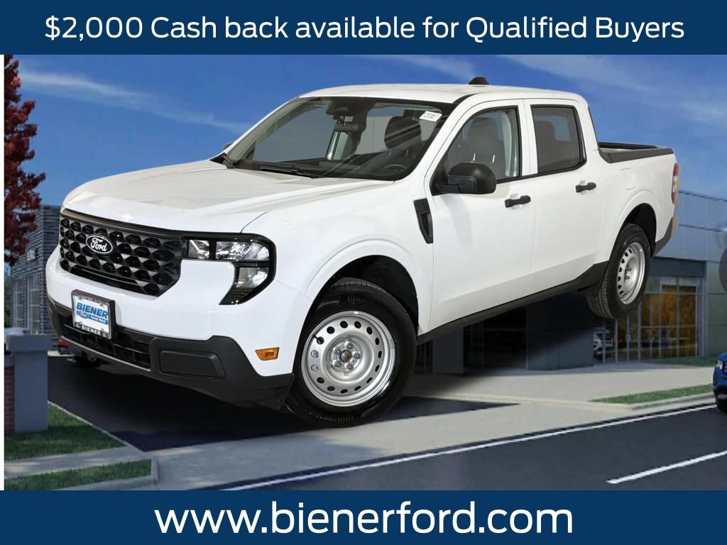 Oxford White 2025 Ford Maverick XL SuperCrew AWD Pickup Truck All-Wheel Drive 8-Speed Automatic