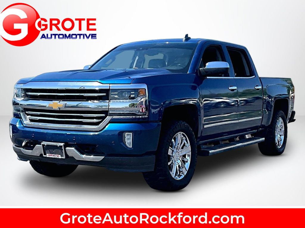 Deep Ocean Blue Metallic 2017 Chevrolet Silverado 1500 Pickup Truck Four-Wheel Drive 8-Speed Automatic Overdrive