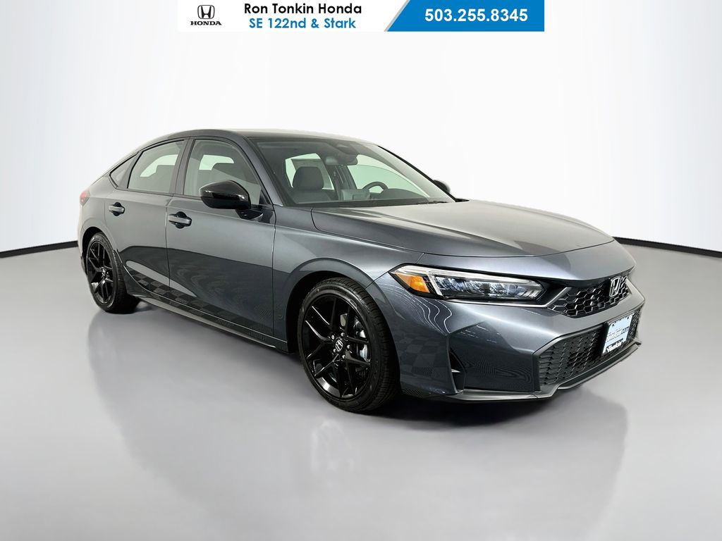 Meteorite Gray Metallic 2026 Honda Civic Hatchback Hatchback Front-Wheel Drive Continuously Variable Transmission