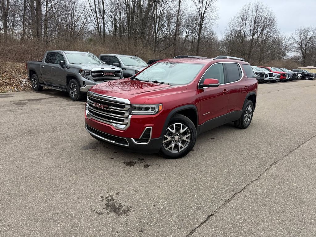Volcanic Red Tintcoat 2023 GMC Acadia SLE AWD SUV / Crossover Four-Wheel Drive 9-Speed Automatic