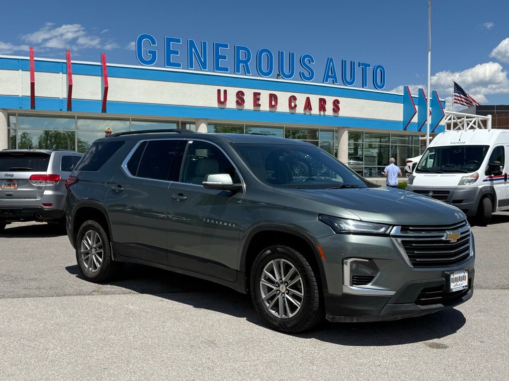 Silver Sage Metallic 2023 Chevrolet Traverse LT Cloth AWD SUV / Crossover Four-Wheel Drive 9-Speed Automatic
