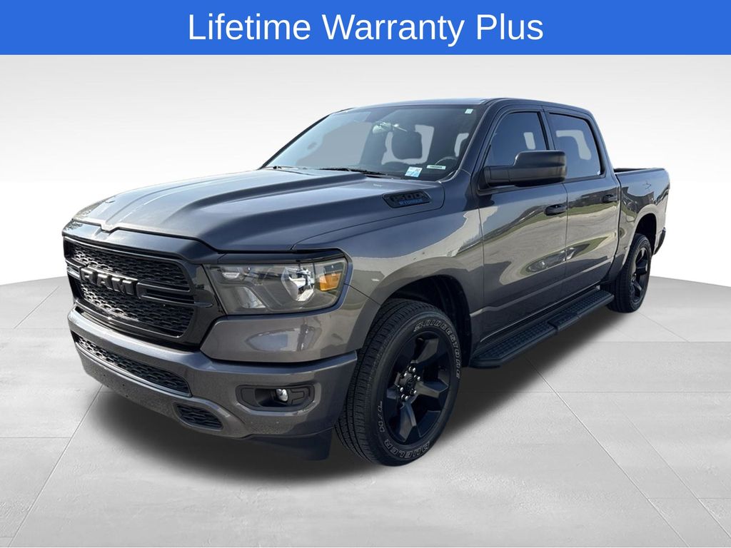 Gray (Granite Crystal Metallic Clearcoat) 2024 RAM 1500 Pickup Truck Four-Wheel Drive 8-Speed Automatic