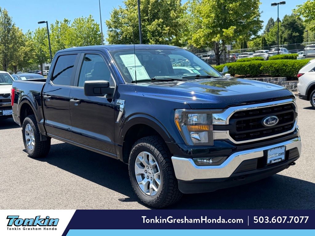Blue Metallic 2023 Ford F-150 Pickup Truck Four-Wheel Drive Automatic