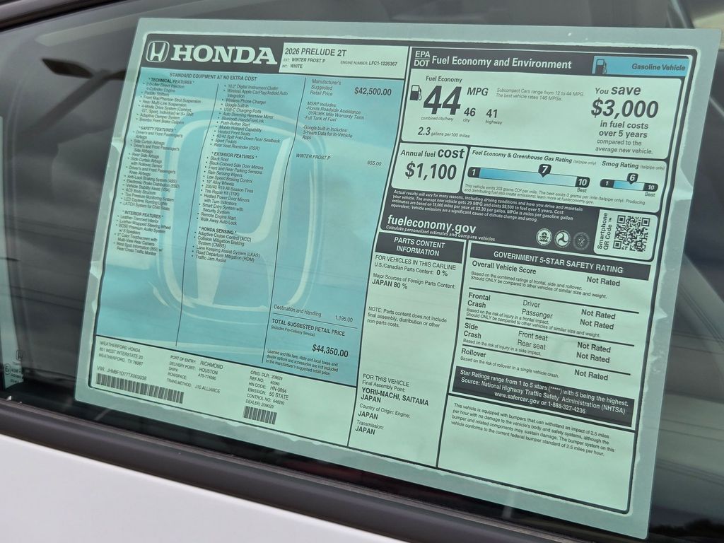 New 2026 Honda Prelude Hatchback