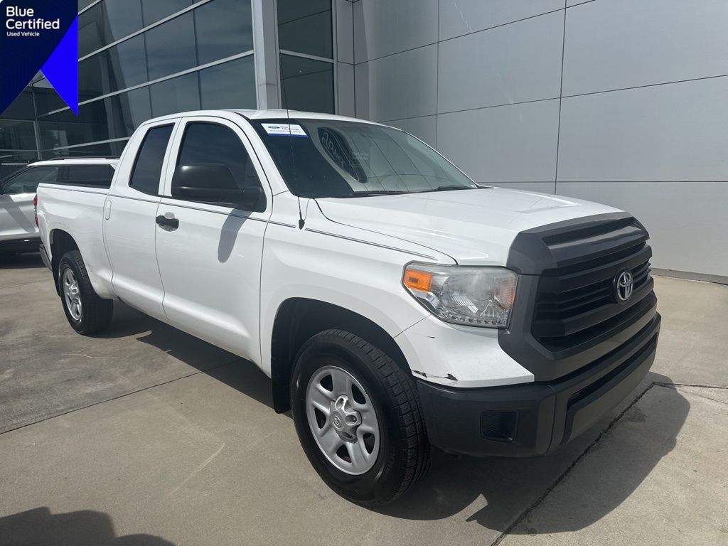 Super White 2017 Toyota Tundra SR Double Cab 4.6L Pickup Truck 4X2 6-Speed Automatic Overdrive