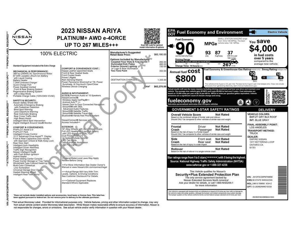 Used 2023 Gray Nissan PLATINUM+ e-4ORCE image 4