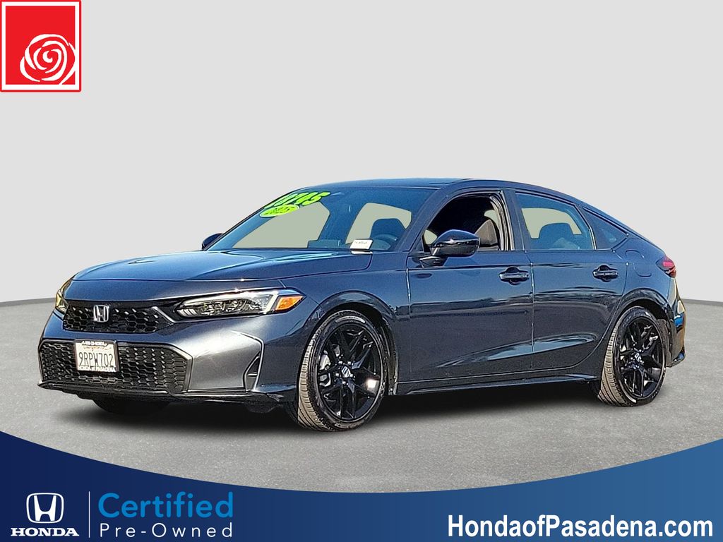 Meteorite Gray Metallic 2025 Honda Civic Hatchback Hatchback Front-Wheel Drive Continuously Variable Transmission