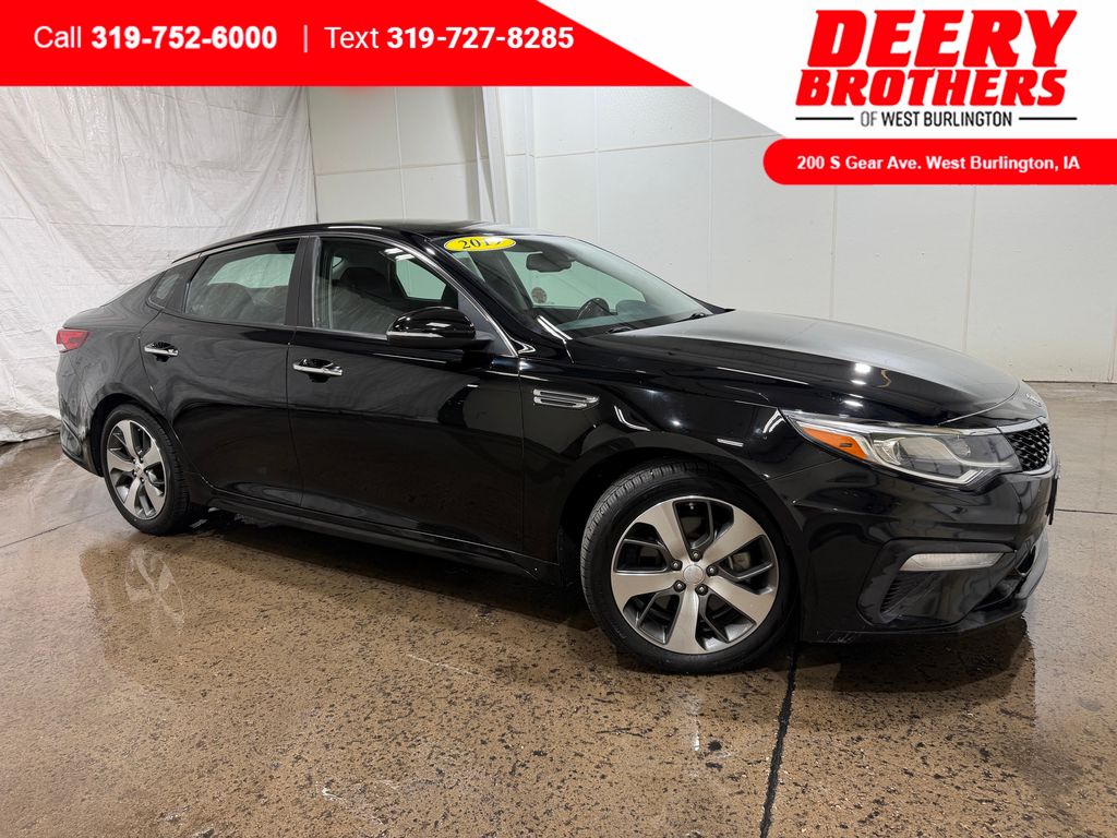 Ebony Black 2019 Kia Optima Sedan Front-Wheel Drive 6-Speed Automatic