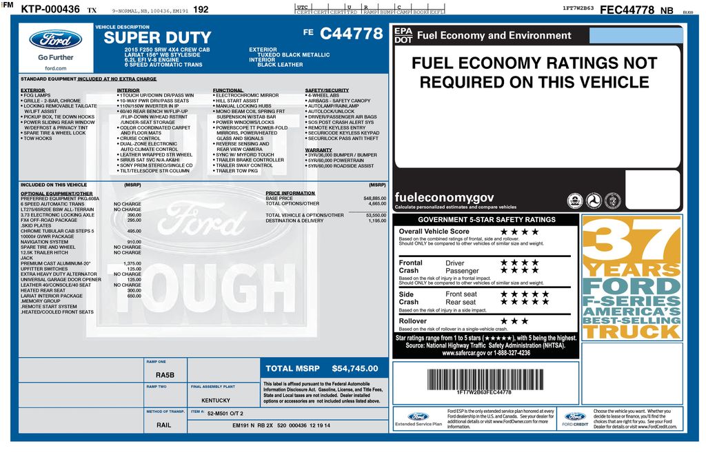 2015 Ford F-250SD Lariat Black at Autostrade