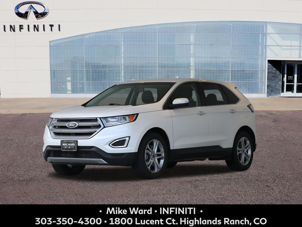 White Platinum Clearcoat Metallic 2015 Ford Edge Titanium AWD SUV / Crossover All-Wheel Drive 6-Speed Automatic
