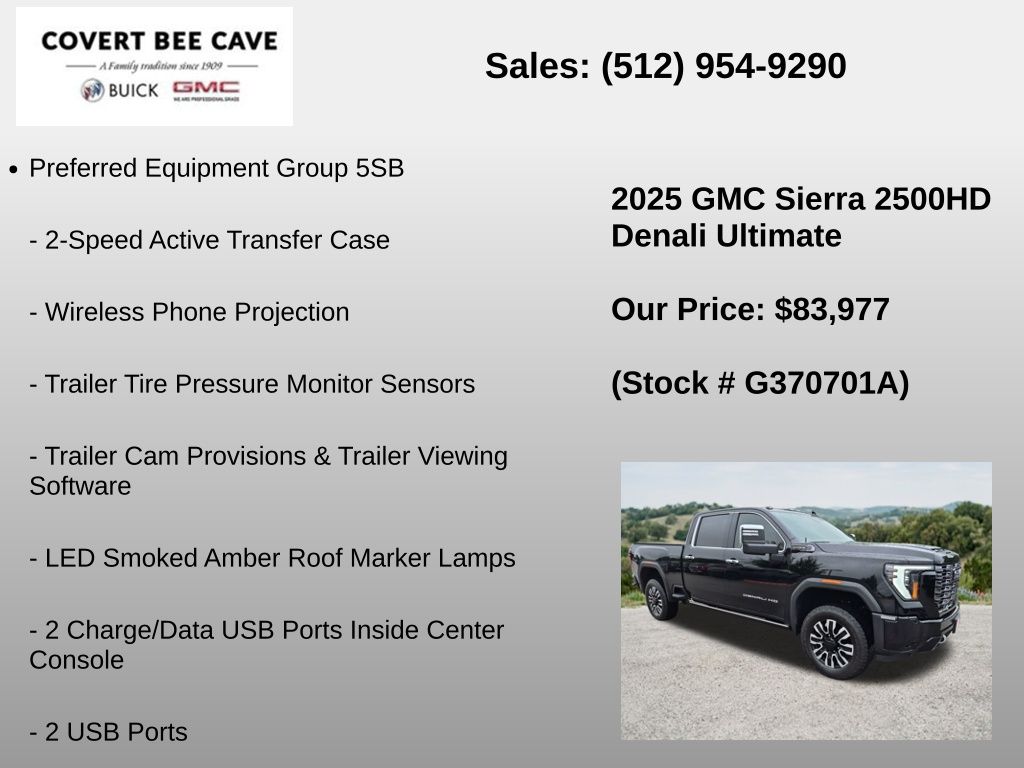Used Car 2025 Gmc Sierra 2500hd  Denali Ultimate For Sale Under $90,000 In Austin, Texas