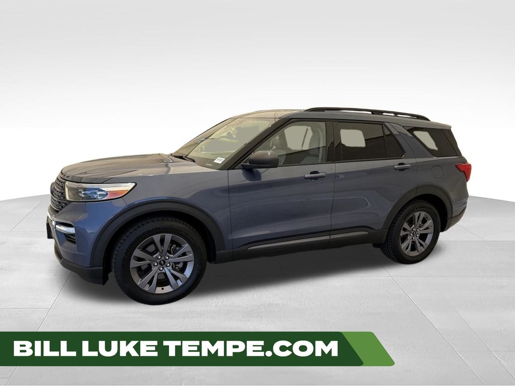 Infinite Blue Metallic Tinted Clearcoat 2021 Ford Explorer SUV / Crossover All-Wheel Drive Automatic