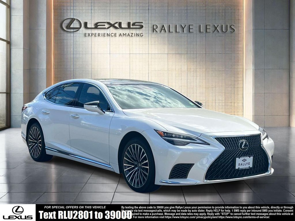 White Pearl 2025 Lexus LS 500 AWD Sedan All-Wheel Drive Automatic