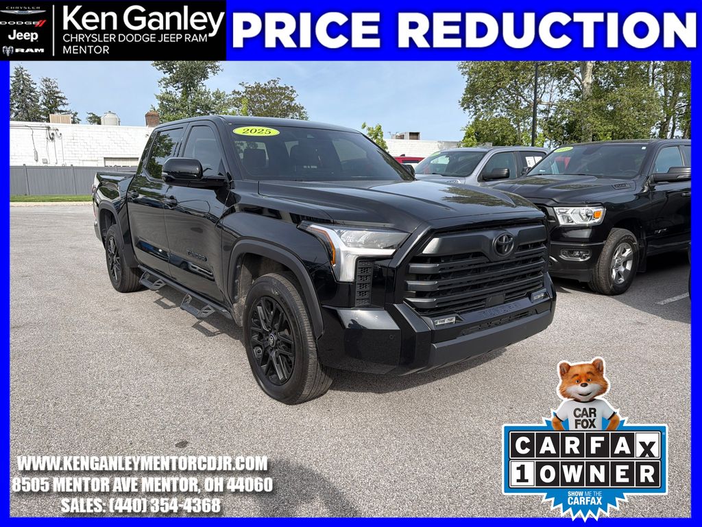 Midnight Black Metallic 2025 Toyota Tundra Limited CrewMax Cab 4WD Pickup Truck Four-Wheel Drive Automatic