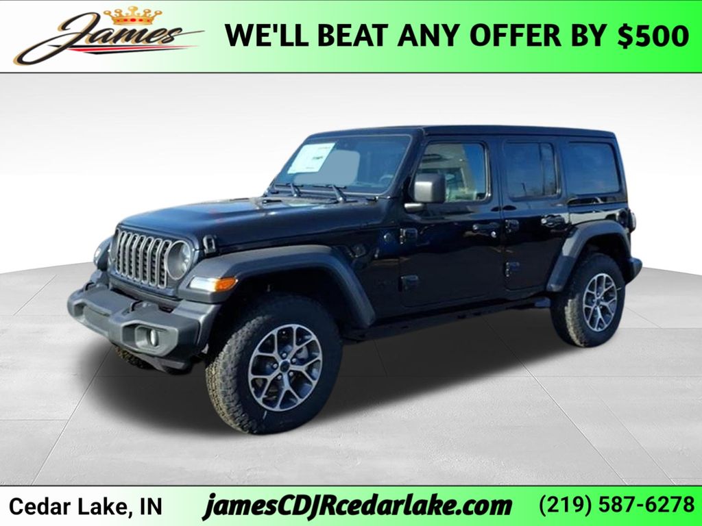 Black Clearcoat 2025 Jeep Wrangler SUV / Crossover Four-Wheel Drive 8-Speed Automatic