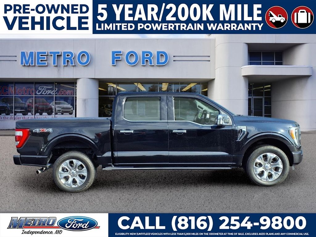 Certified 2022 Ford F-150 Platinum with VIN 1FTFW1E81NFB00044 for sale in Kansas City