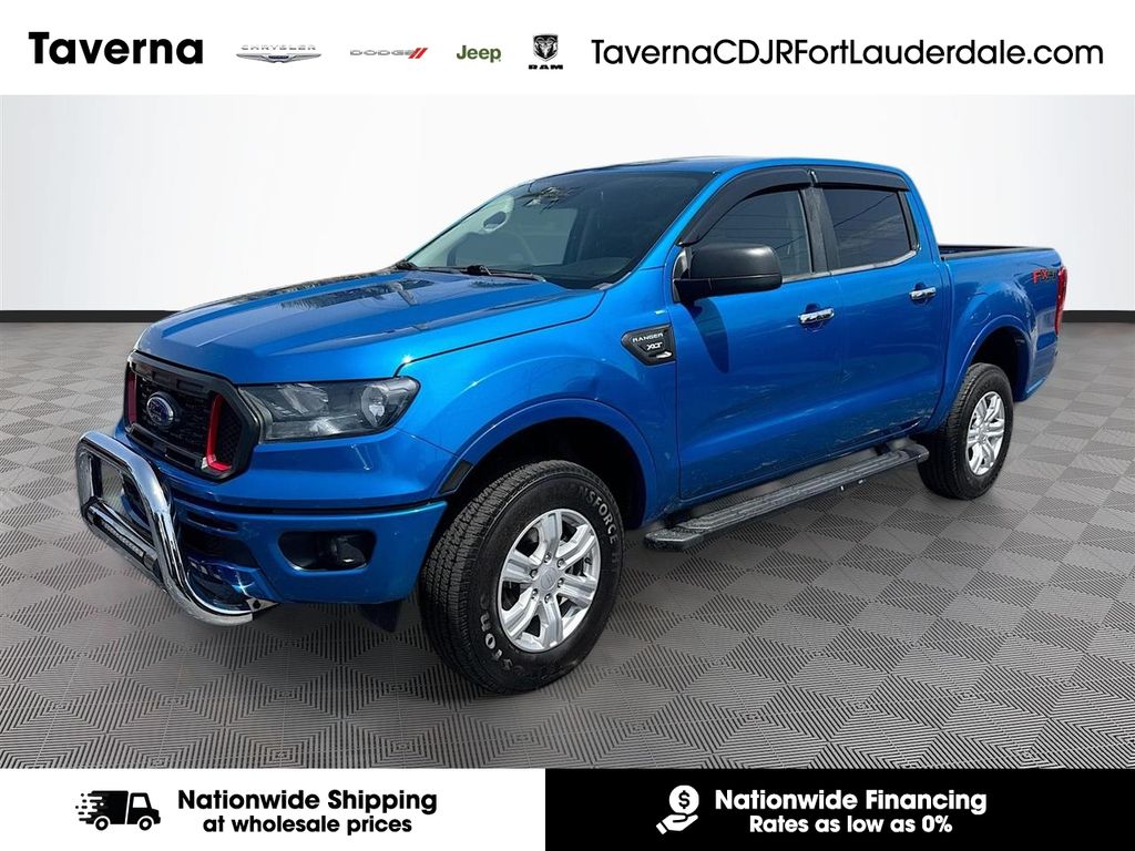 Blue Metallic 2021 Ford Ranger Pickup Truck Four-Wheel Drive Automatic