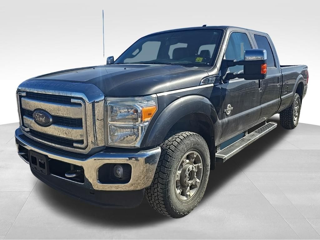 Gray (Magnetic) 2016 Ford F-350 Super Duty Lariat Crew Cab 4WD Pickup Truck Four-Wheel Drive 6-Speed Automatic