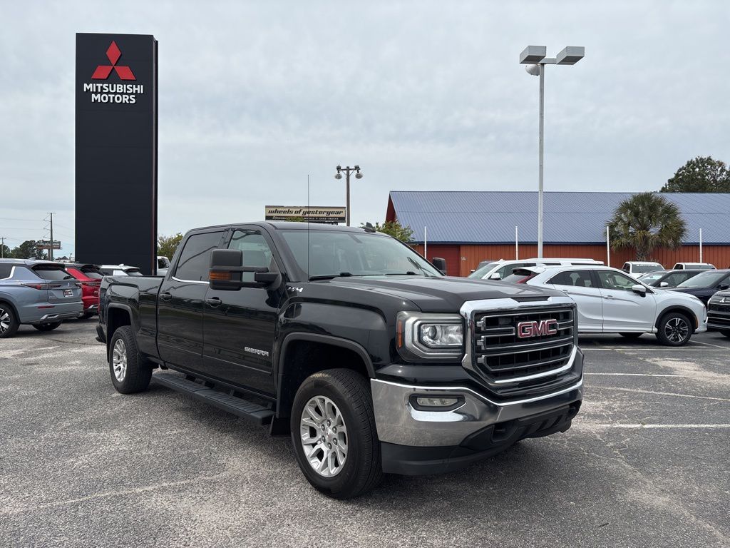 Black 2016 GMC Sierra 1500 SLE Crew Cab 4WD Pickup Truck Four-Wheel Drive 6-Speed Automatic Overdrive