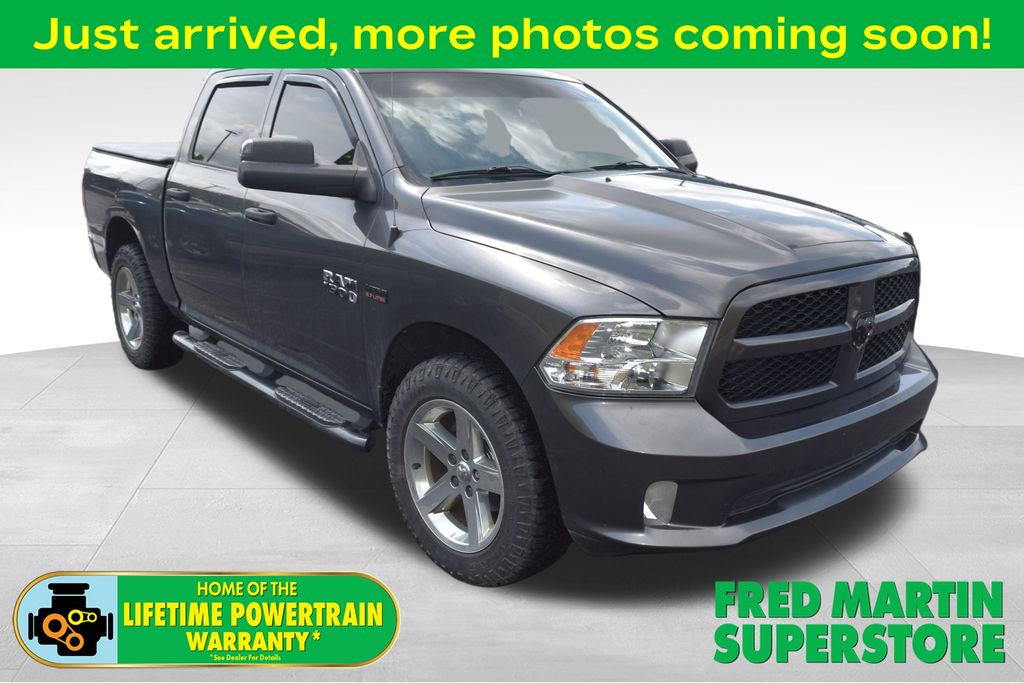 Gray (Granite Crystal Metallic Clearcoat) 2017 RAM 1500 Pickup Truck Four-Wheel Drive 8-Speed Automatic