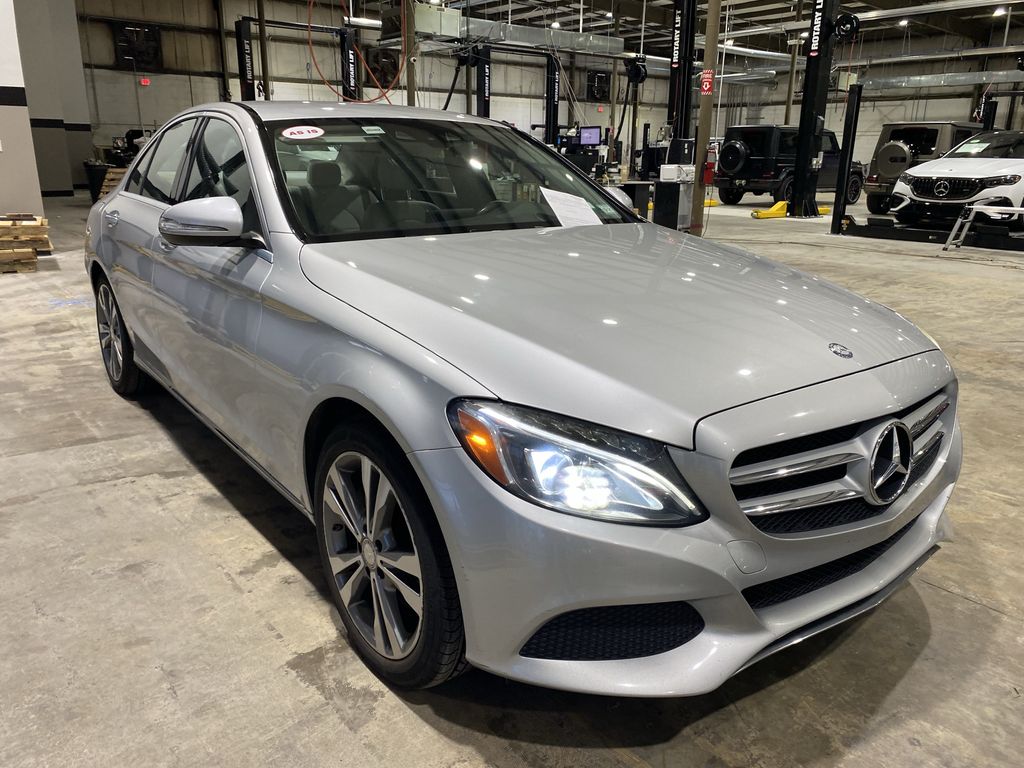 Iridium Silver Metallic 2015 Mercedes-Benz C-Class Sedan All-Wheel Drive 7-Speed Automatic