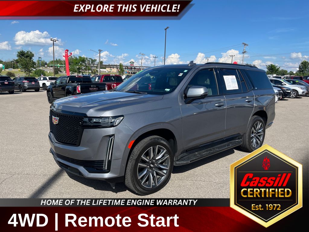 Gray (Satin Steel Metallic) 2021 Cadillac Escalade Sport AWD SUV / Crossover Four-Wheel Drive